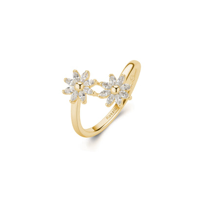 Rosato gaia Floral ring - Yellow Gold
