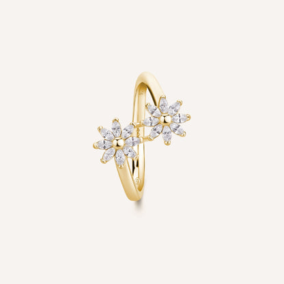 Rosato gaia Floral ring - Yellow Gold