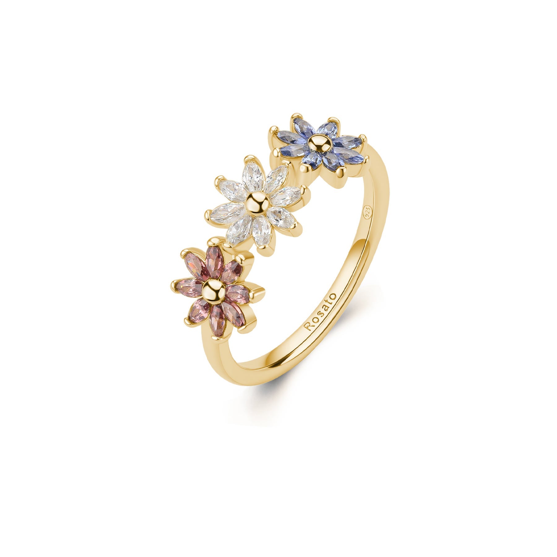 Rosato gaia Floral ring - Yellow Gold