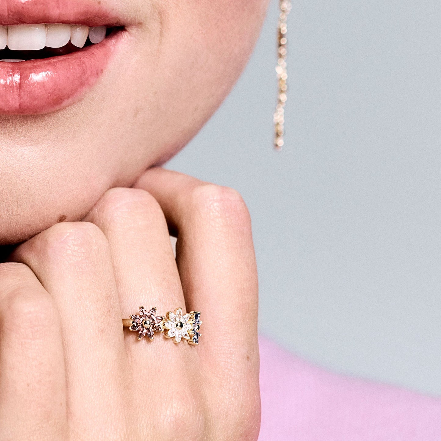 Rosato gaia Floral ring - Yellow Gold