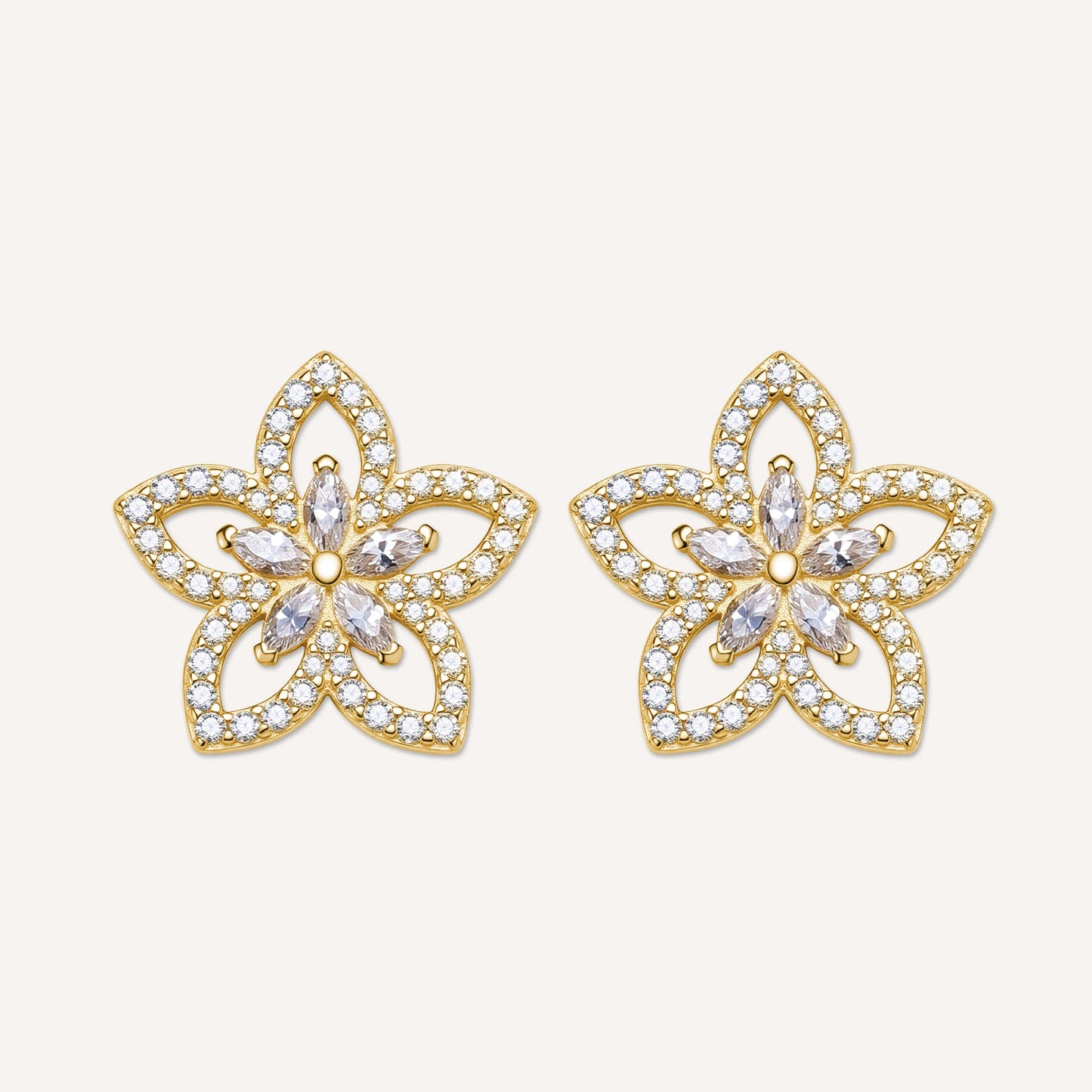 Rosato Gaia lobe earrings - Yellow Gold