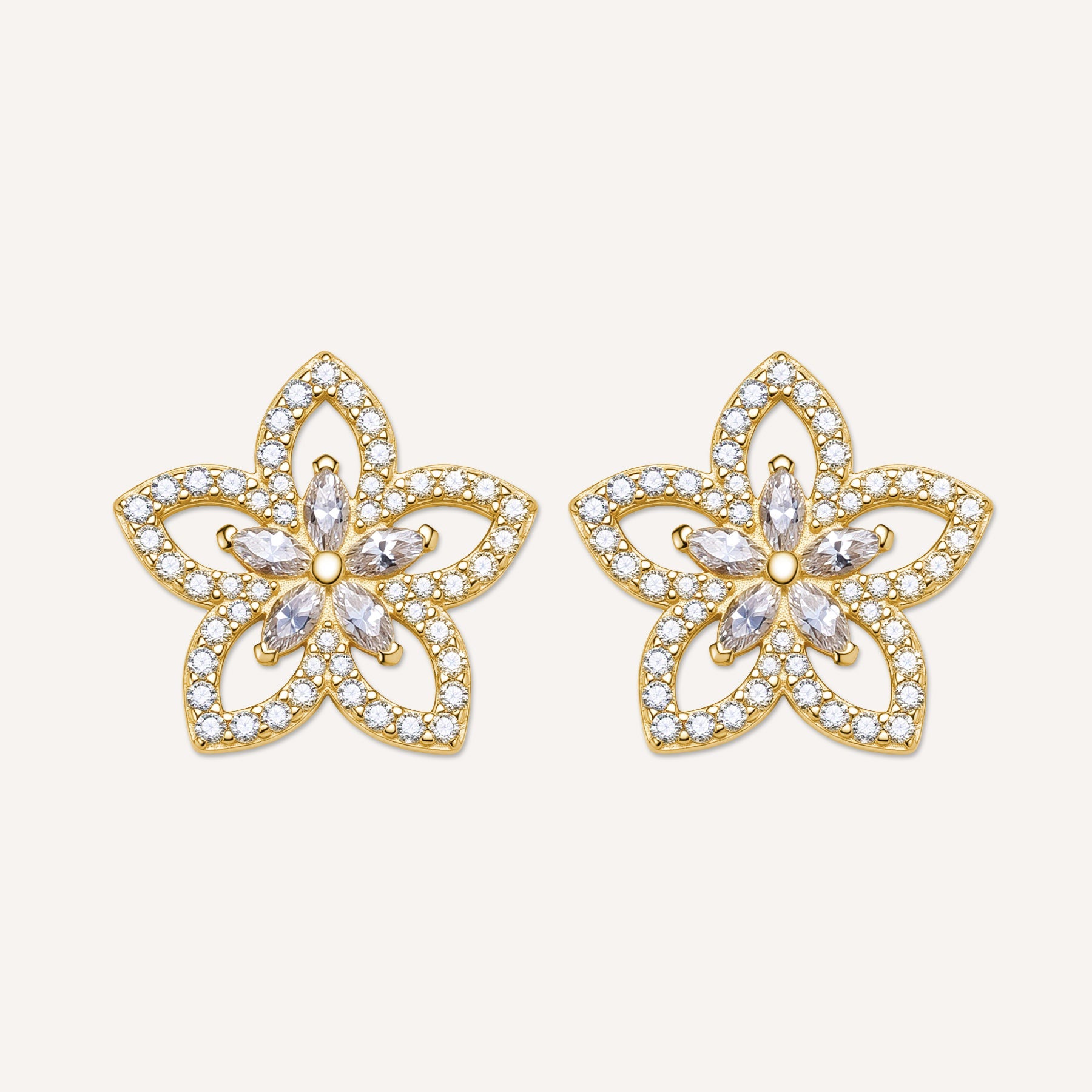 Rosato Gaia lobe earrings - Yellow Gold