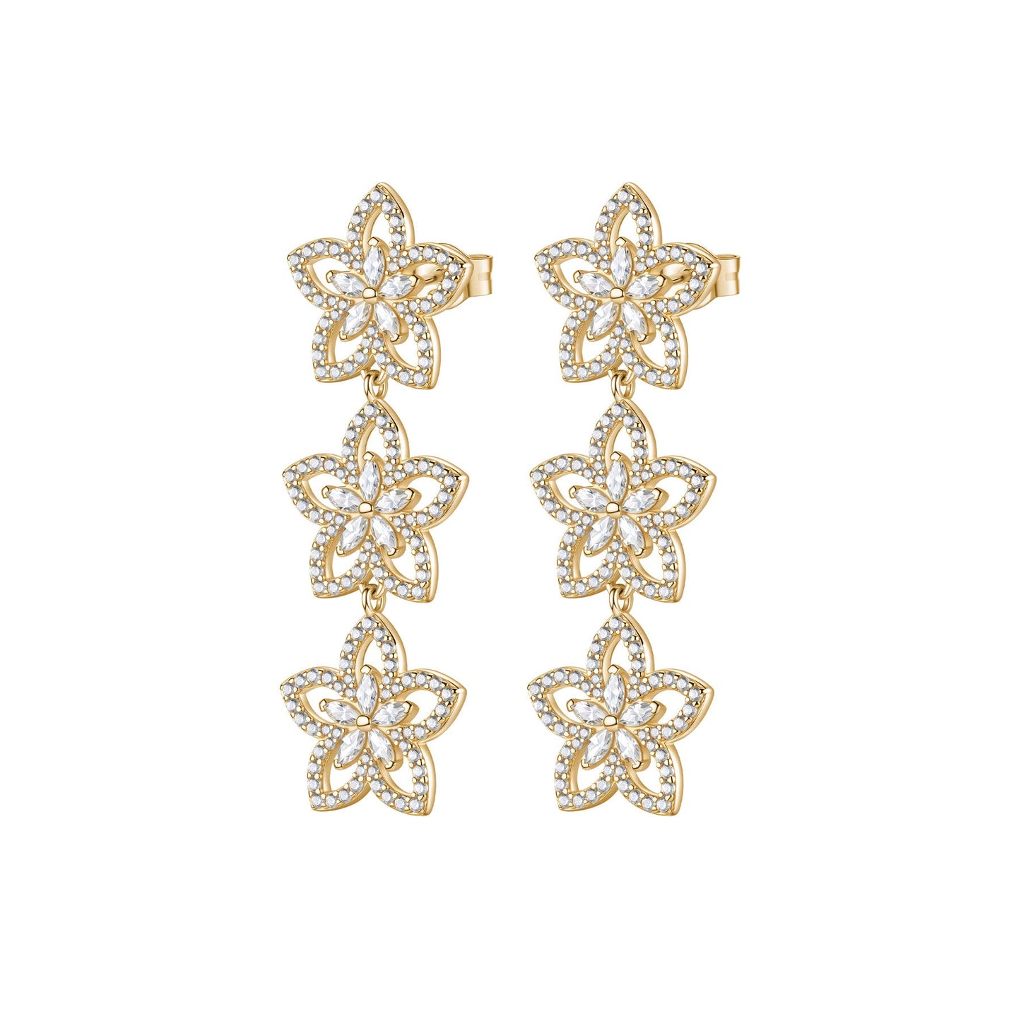 Rosato Gaia dangling earrings - Yellow Gold