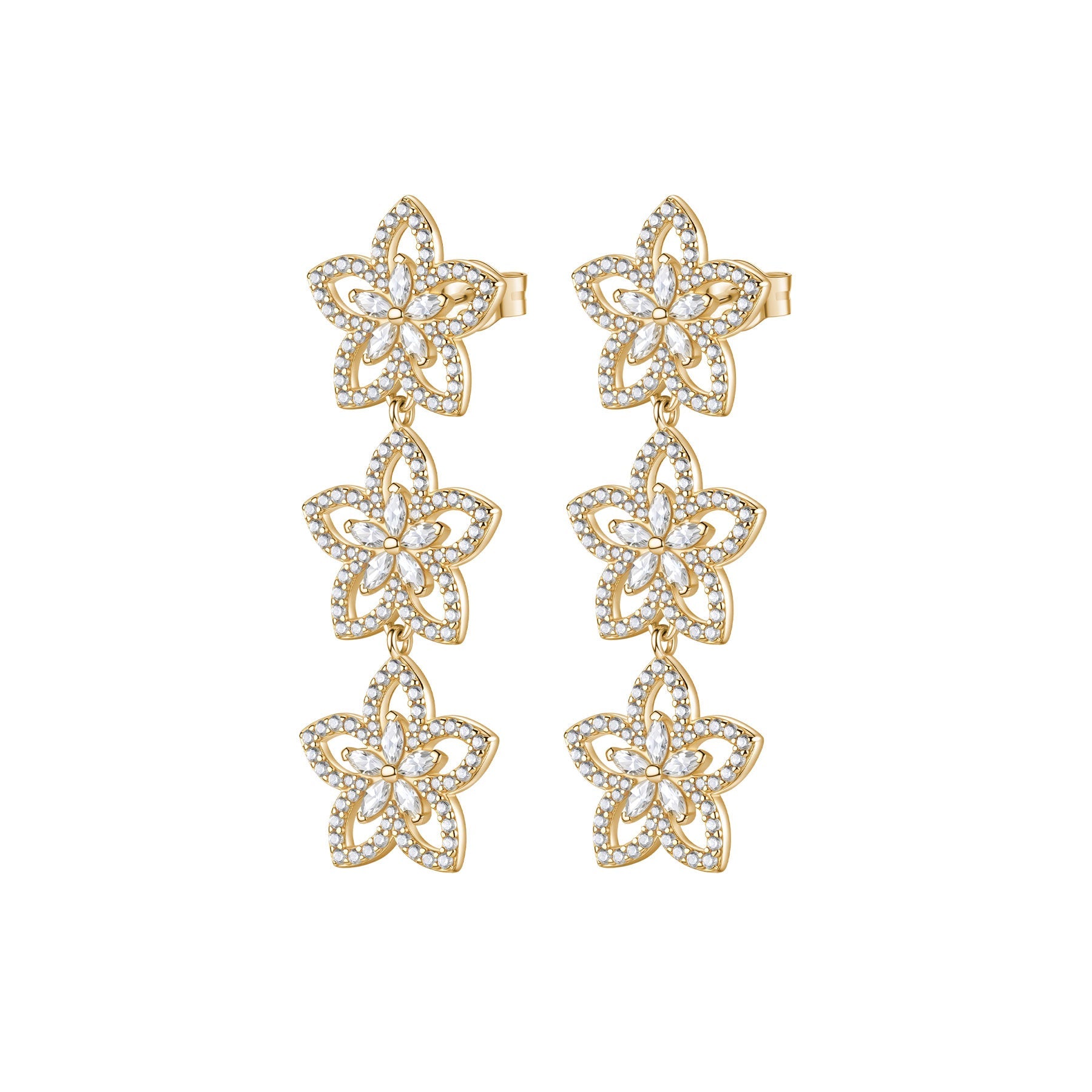 Rosato Gaia dangling earrings - Yellow Gold