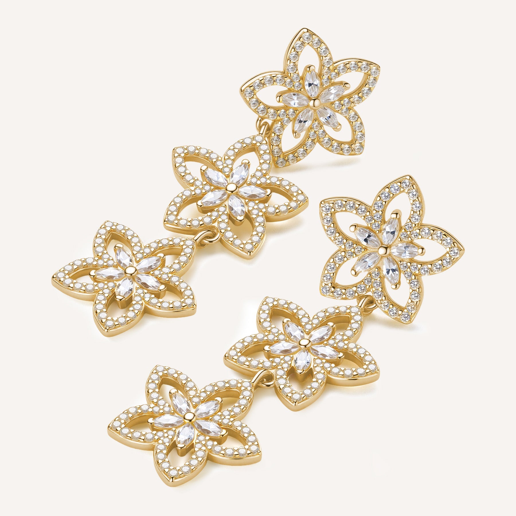 Rosato Gaia dangling earrings - Yellow Gold