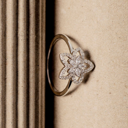 Rosato Gaia flower ring - Silver