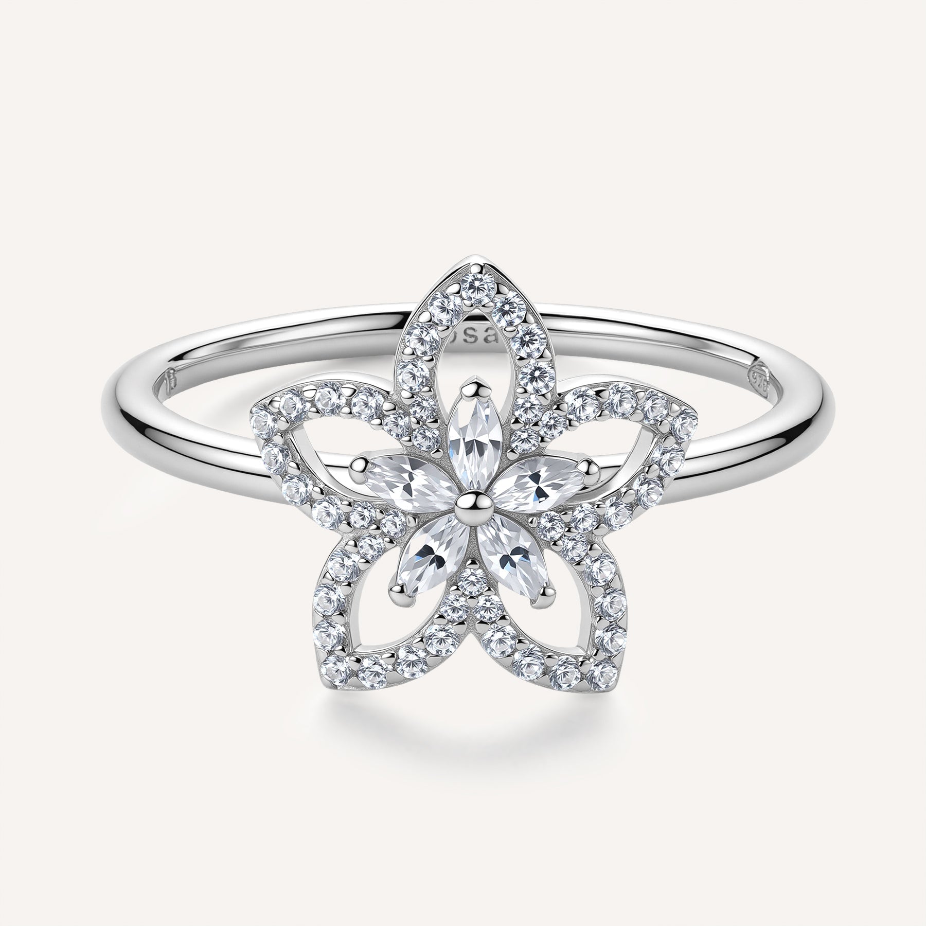 Rosato Gaia flower ring - Silver