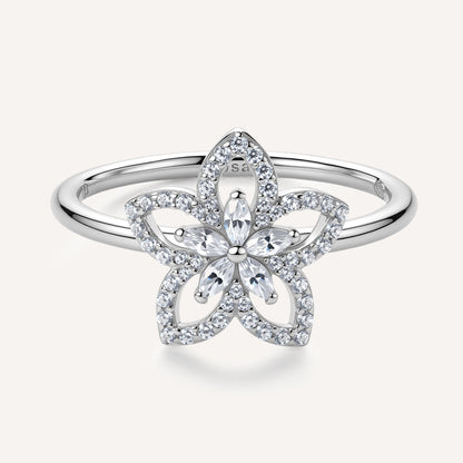 Rosato Gaia flower ring - Silver