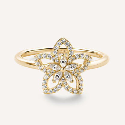 Rosato Gaia flower ring - Yellow Gold
