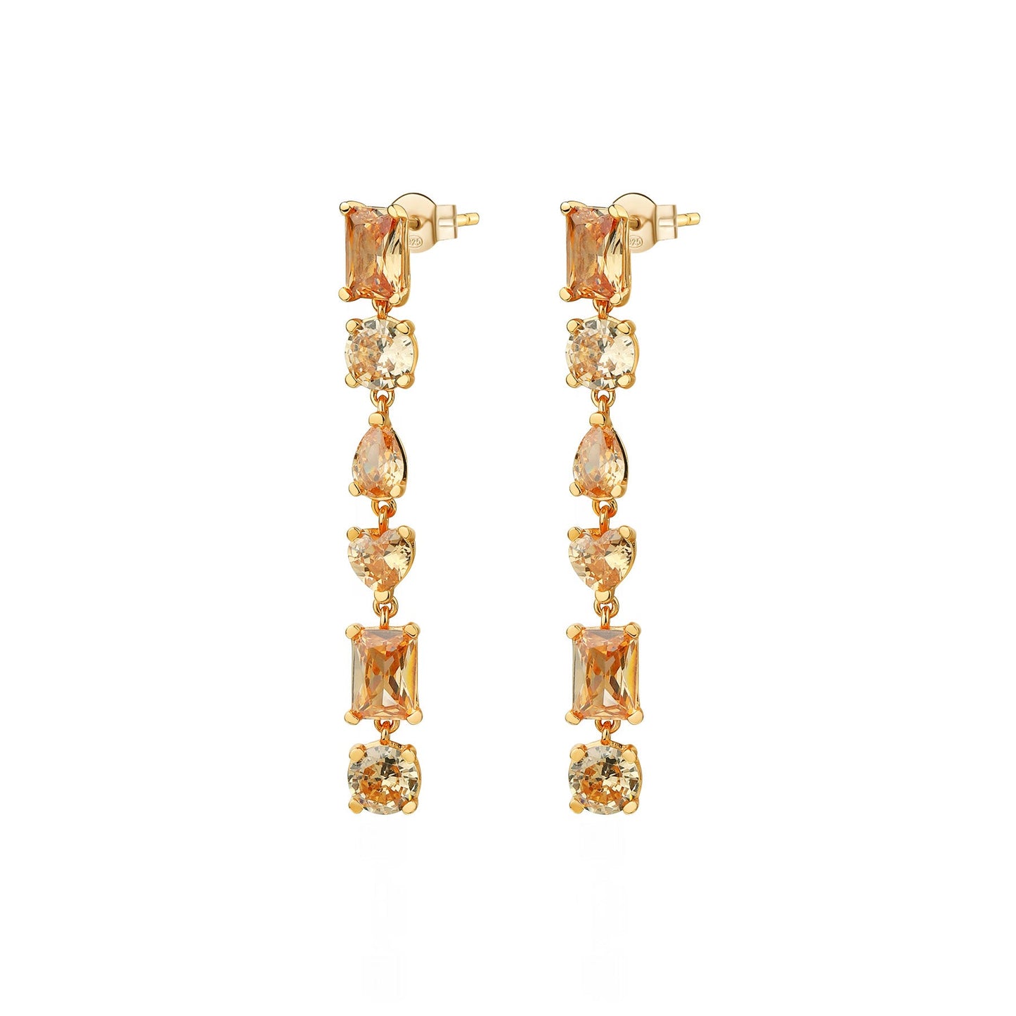 Rosato gemma Long earrings - Yellow Gold