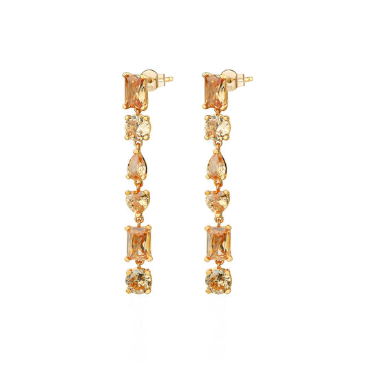 Rosato gemma Long earrings - Yellow Gold
