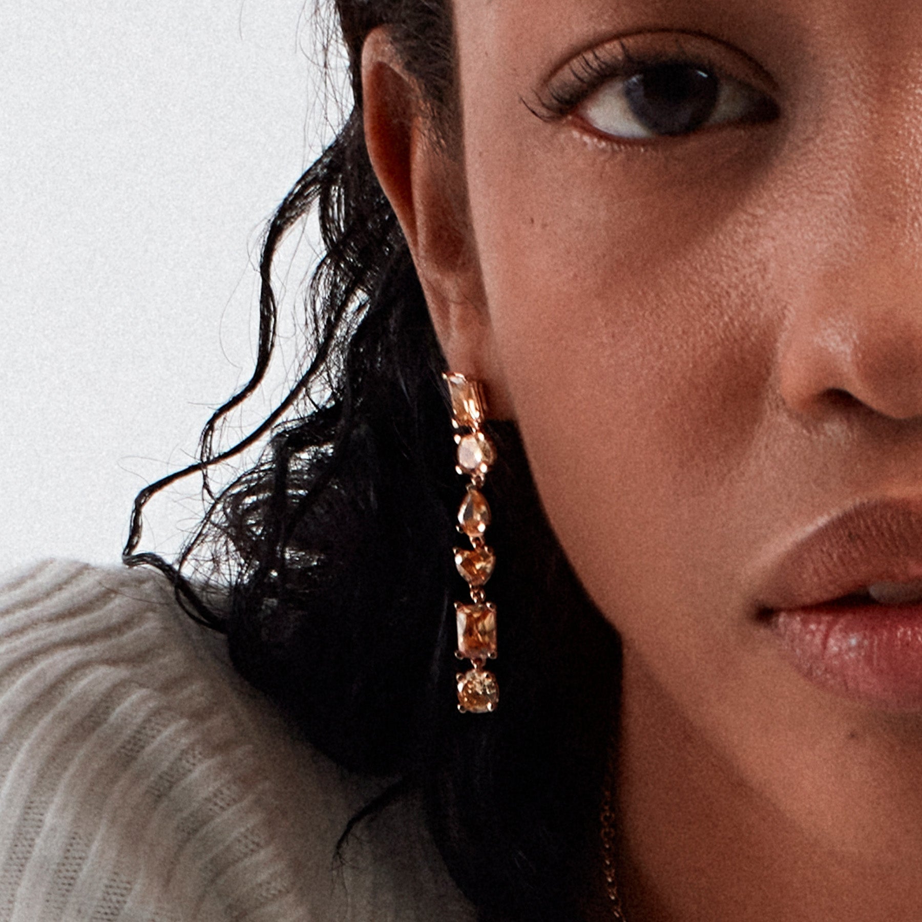 Rosato gemma Long earrings - Yellow Gold