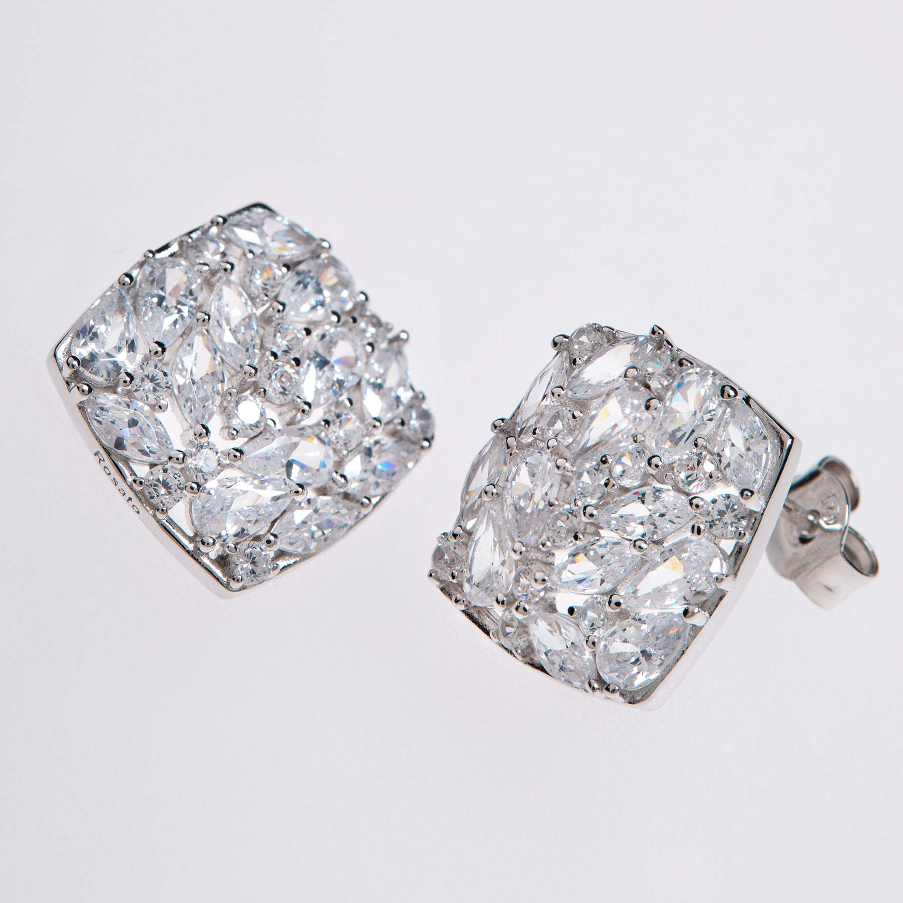 Rosato gemma Lobe earrings - Silver