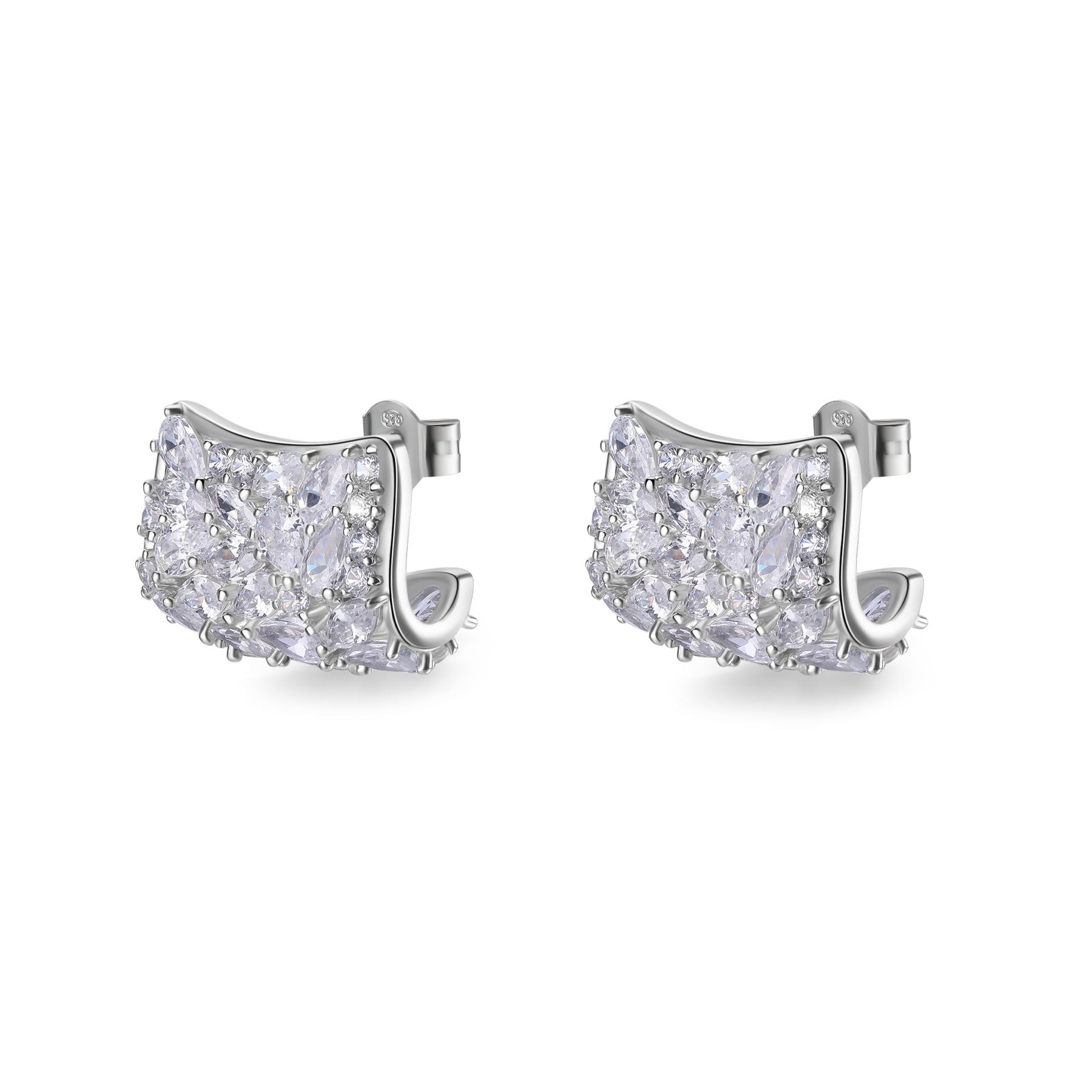 Rosato gemma Lobe earrings - Silver