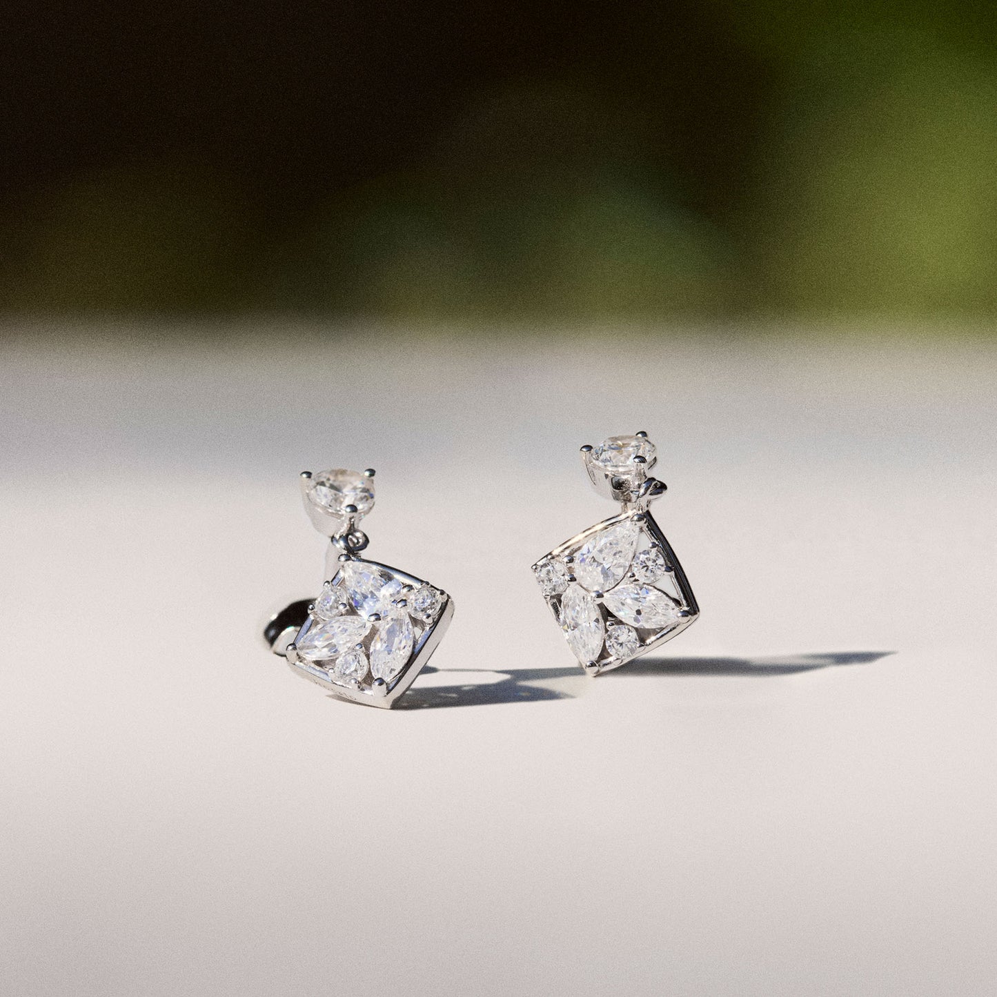 Rosato gemma Earrings - Silver