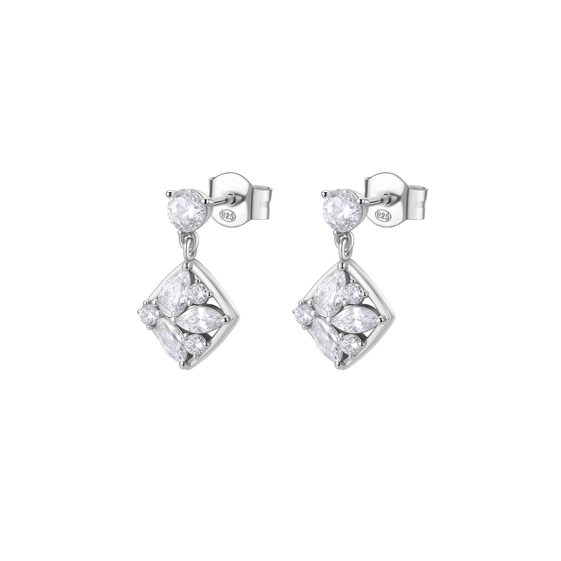 Rosato gemma Earrings - Silver