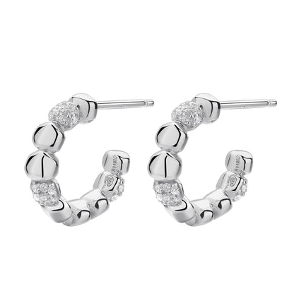 Rosato azzurra Hoop earrings - Silver