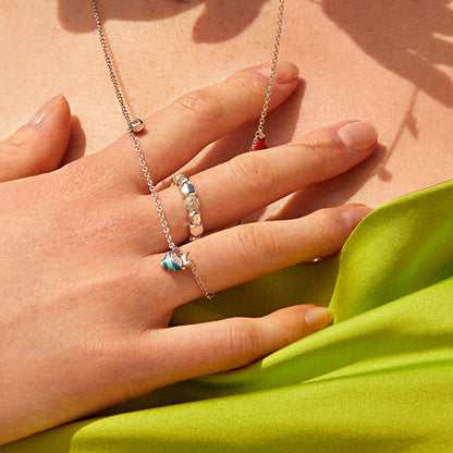 Rosato azzurra Ring - Silver