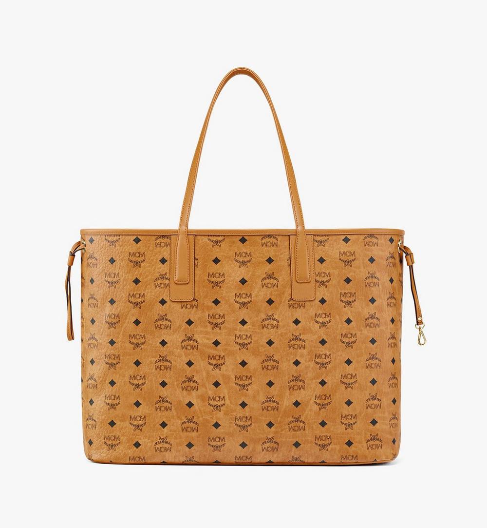MWPCSVI02CO001-Reversible Liz Shopper in Visetos|COGNAC