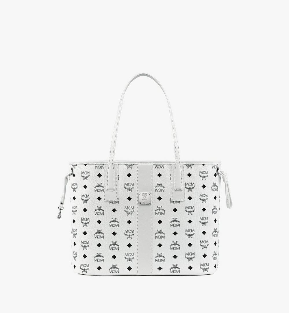 MWPCSVI01WT001-Reversible Liz Shopper in Visetos|White
