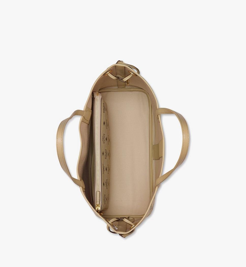 MWPCSVI01I8001-Reversible Liz Shopper in Visetos|BEIGE + BLACK