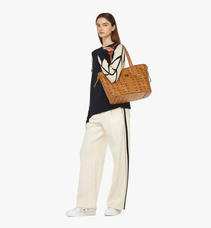 MWPCSVI01CO001-Reversible Liz Shopper in Visetos|COGNAC