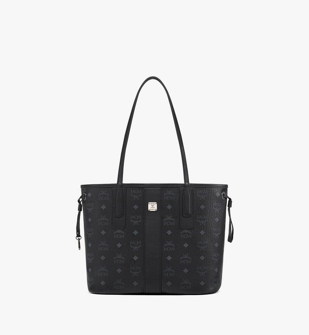 MWPDSLR02BK001-Reversible Liz Shopper in Visetos|BLACK