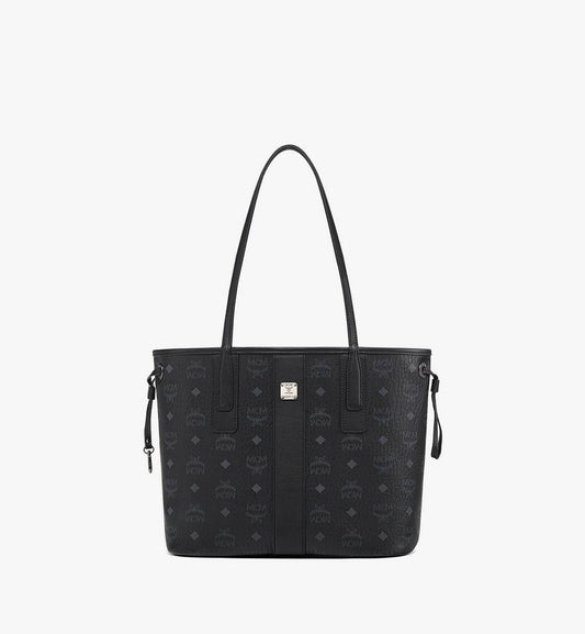 MWPDSLR02BK001-Reversible Liz Shopper in Visetos|BLACK
