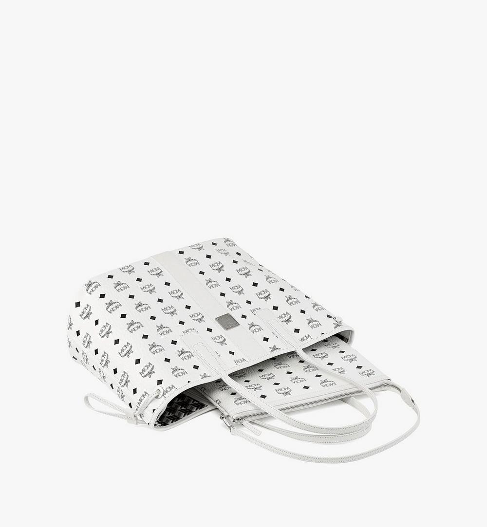 MWPDSLR02WT001-Reversible Liz Shopper in Visetos|White