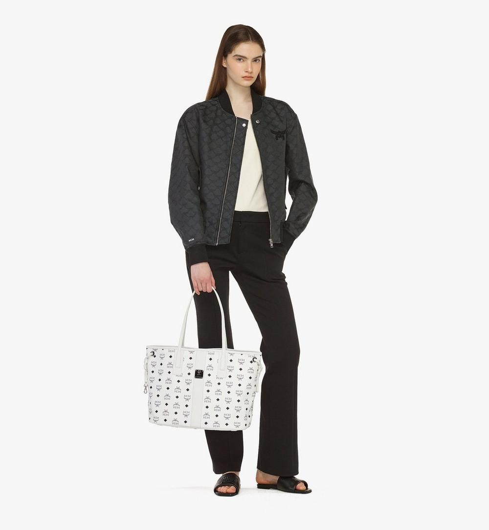 MWPCSVI01WT001-Reversible Liz Shopper in Visetos|White