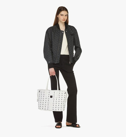MWPCSVI01WT001-Reversible Liz Shopper in Visetos|White