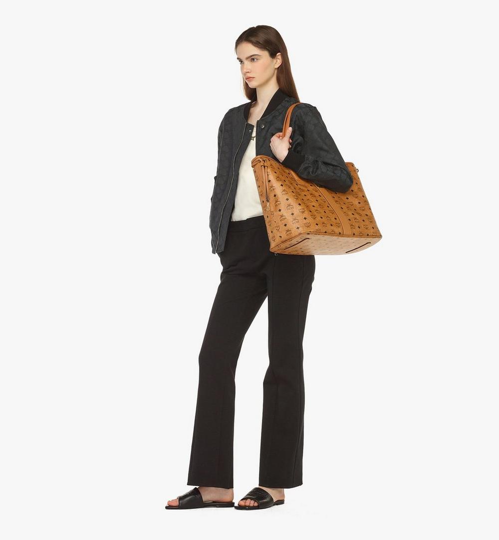 MWPCSVI02CO001-Reversible Liz Shopper in Visetos|COGNAC