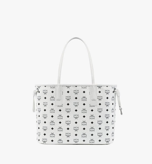 MWPCSVI01WT001-Reversible Liz Shopper in Visetos|White