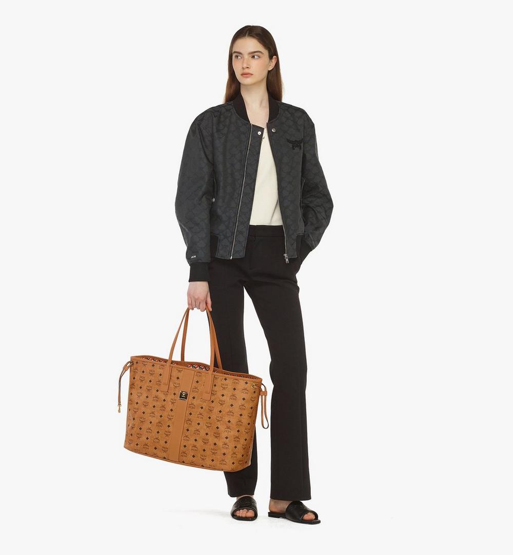 MWPCSVI02CO001-Reversible Liz Shopper in Visetos|COGNAC