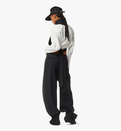 MFHGSMM01BW040-Ripstop Cotton Shirt|BLACK AND WHITE