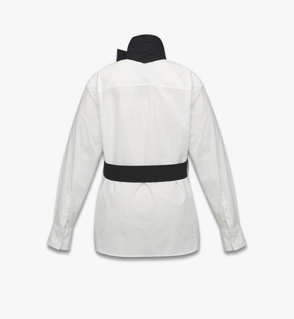 MFHGSMM01BW040-Ripstop Cotton Shirt|BLACK AND WHITE