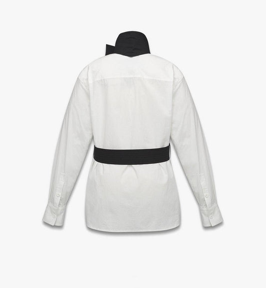 MFHGSMM01BW040-Ripstop Cotton Shirt|BLACK AND WHITE