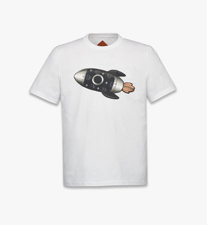 MHTGSMM02WT00L-Rocket T-Shirt in Organic Cotton|White