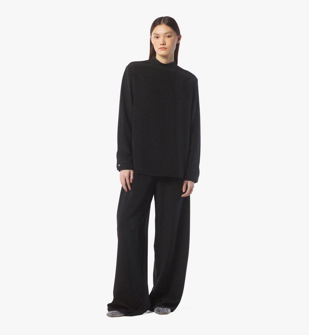 MFHFSMM03BK046-Silk Blouse|BLACK