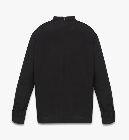 MFHFSMM03BK044-Silk Blouse|BLACK