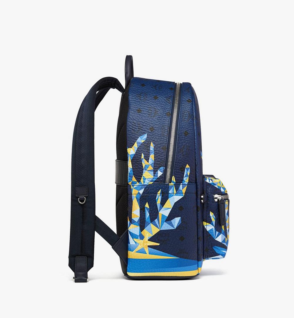 MMKFSVE02VC001-Stark Backpack in Cubic Coral Visetos|NAVY BLAZER