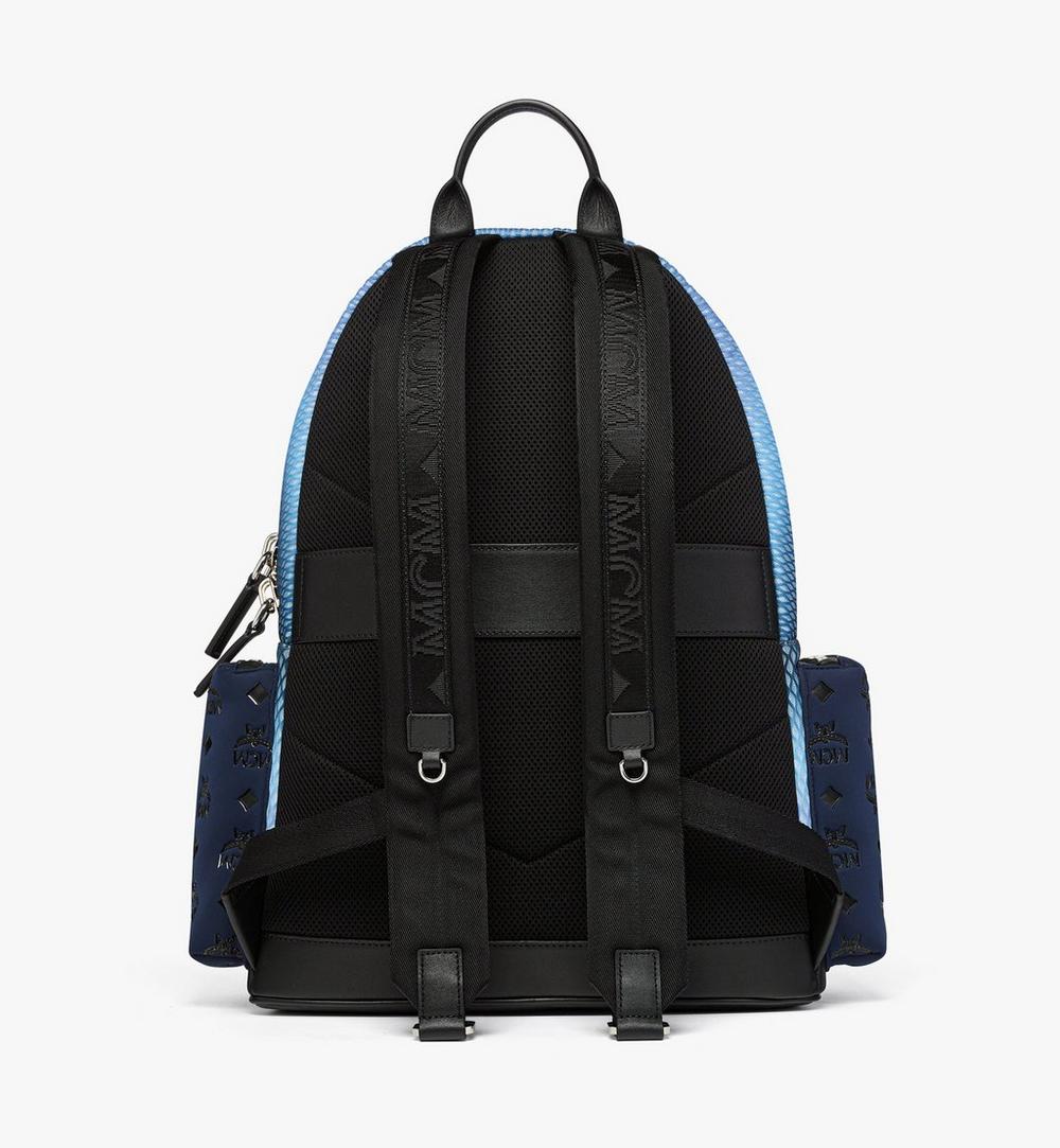 MMKFSVE071A001-Stark Backpack in Gradation Mesh and Monogram Neoprene|SURF BLUE