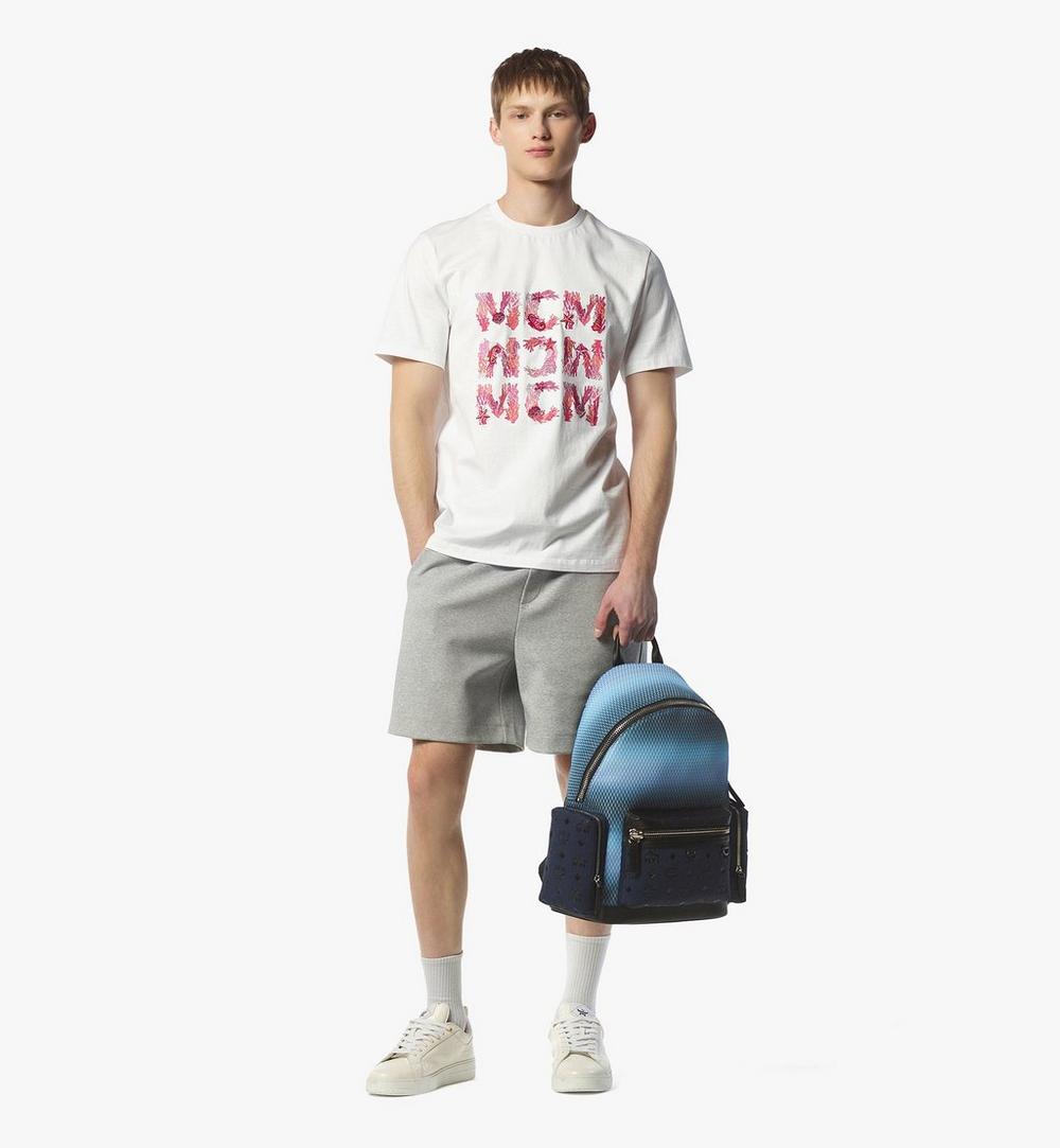 MMKFSVE071A001-Stark Backpack in Gradation Mesh and Monogram Neoprene|SURF BLUE