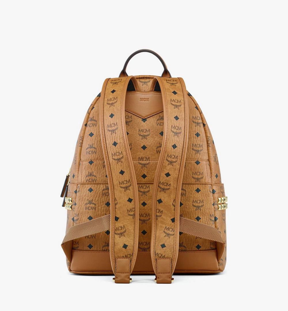 MMKEAVE12CO001-Stark Side Studs Backpack in Visetos|COGNAC