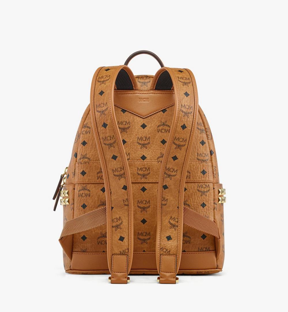 MMKEAVE14CO001-Stark Side Studs Backpack in Visetos|COGNAC