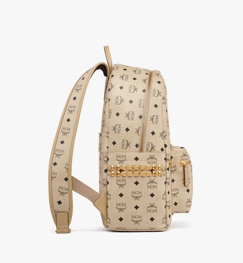 MMKEAVE12IG001-Stark Side Studs Backpack in Visetos|BEIGE