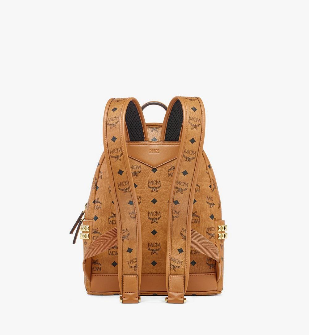 MMKEAVE15CO001-Stark Side Studs Backpack in Visetos|COGNAC
