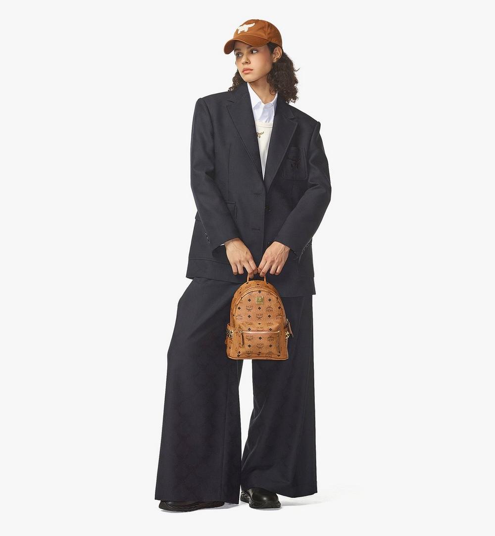 MMKEAVE16CO001-Stark Side Studs Backpack in Visetos|COGNAC