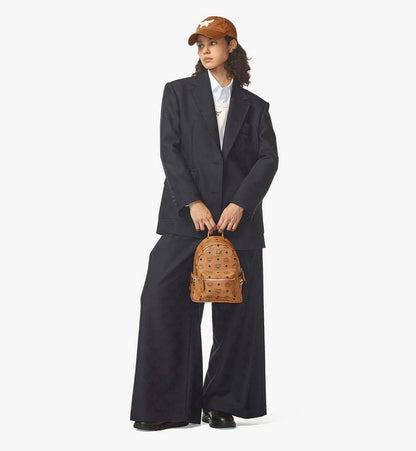 MMKEAVE16CO001-Stark Side Studs Backpack in Visetos|COGNAC