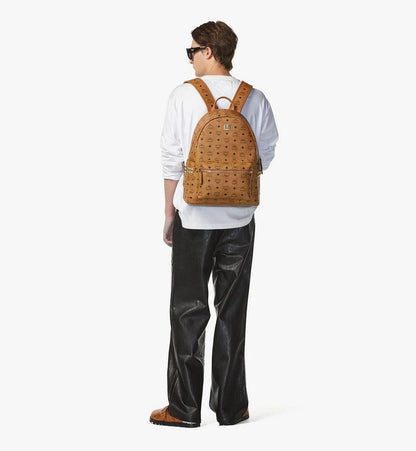 MMKEAVE12CO001-Stark Side Studs Backpack in Visetos|COGNAC